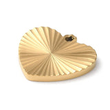 Vandfast Hjerte Vedhæng Med Mønster - Forgyldt Stål (18x17mm) - Uniq Perler - 115111