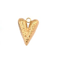 Vandfast Hjerte Vedhæng Med Struktur, Forgyldt Stål, (15x12mm) - Uniq Perler - 75456
