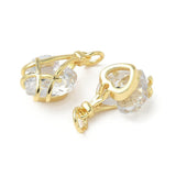 Vandfast Hjerte Vedhæng Med Zirkonia – 18K Forgyldt Messing (15,5x10x7mm) - Uniq Perler - 126143