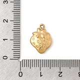 Vandfast Jordbær Vedhæng – 18K Forgyldt Stål (15,5x11x4mm) - Uniq Perler - 120705