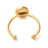Vandfast Justerbar Ring – 18K Forgyldt Stål (8mm) 4 stk. - Uniq Perler - 119125