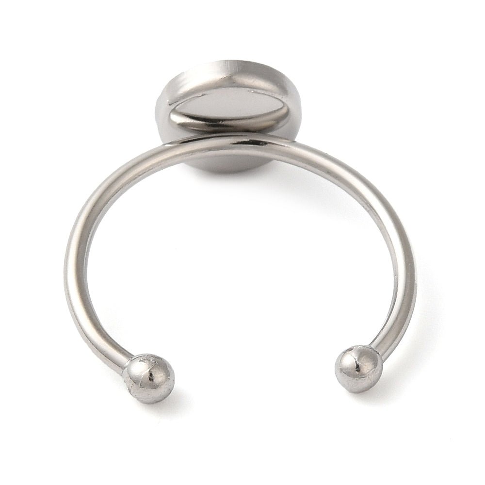 Vandfast Justerbar Ring – Stål (8mm) 4 stk. - Uniq Perler - 119007