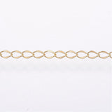 Vandfast Kæde, Forgyldt Stål, 4x2x1mm, 1m - Uniq Perler - 113819