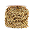 Vandfast Kæde Med Hjerteled – 18K Forgyldt Stål (6mm) 1m - Uniq Perler - 125309