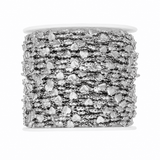 Vandfast Kæde Med Hjerteled – Stål (6mm) 1m - Uniq Perler - 125311