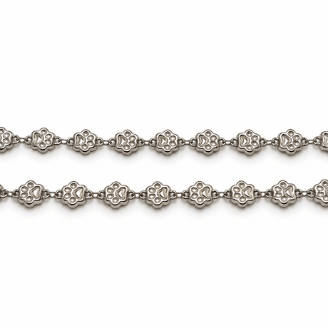 Vandfast Kæde Med Poter – Stål (10,5x7mm) - Uniq Perler - 125664