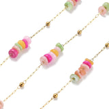 Vandfast Kæde Med Shell Perler Og Stål Perler, 1m - Uniq Perler - 837844