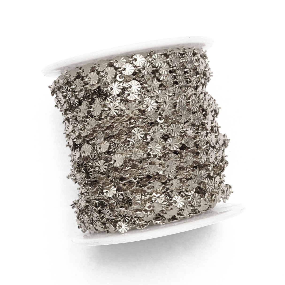 Vandfast Kæde Med Solstråle Mønster – Stål (4x6mm, 1 Meter) - Uniq Perler - 