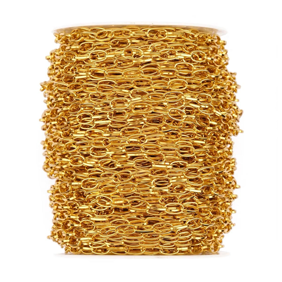 Vandfast Kæde – Oval, Forgyldt Stål (3 mm), Pr. meter - Uniq Perler - 852578