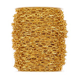 Vandfast Kæde – Oval, Forgyldt Stål (3 mm), Pr. meter - Uniq Perler - 852578