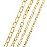 Vandfast Kæde – Oval, Forgyldt Stål (3 mm), Pr. meter - Uniq Perler - 852578