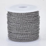 Vandfast Kæde – Stål, Ankerkæde (1.6x1.2x0.2mm) 1m - Uniq Perler - 