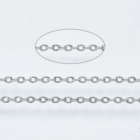 Water-resistant Chain – Steel, Anchor Chain (1.6x1.2x0.2mm) 1m - Uniq Perler - 