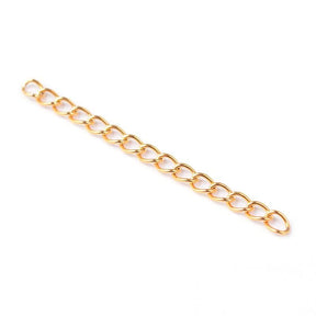 Water-resistant Chain extender - 18K Gold-plated Steel (25mm, 100 pcs) - Uniq Perler - 113493