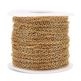 Vandfast Klassisk Ankerkæde, Forgyldt Stål, (2x1,5x0,4mm) - Uniq Perler - 113427