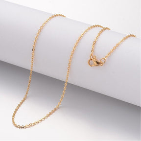 Water-resistant Classic Necklace – Gold-plated Steel (70cm) - Uniq Perler - 4671020