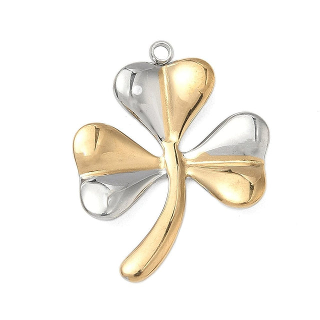 Vandfast kløver vedhæng, (Str. 25x19x3mm) - Uniq Perler - 115542