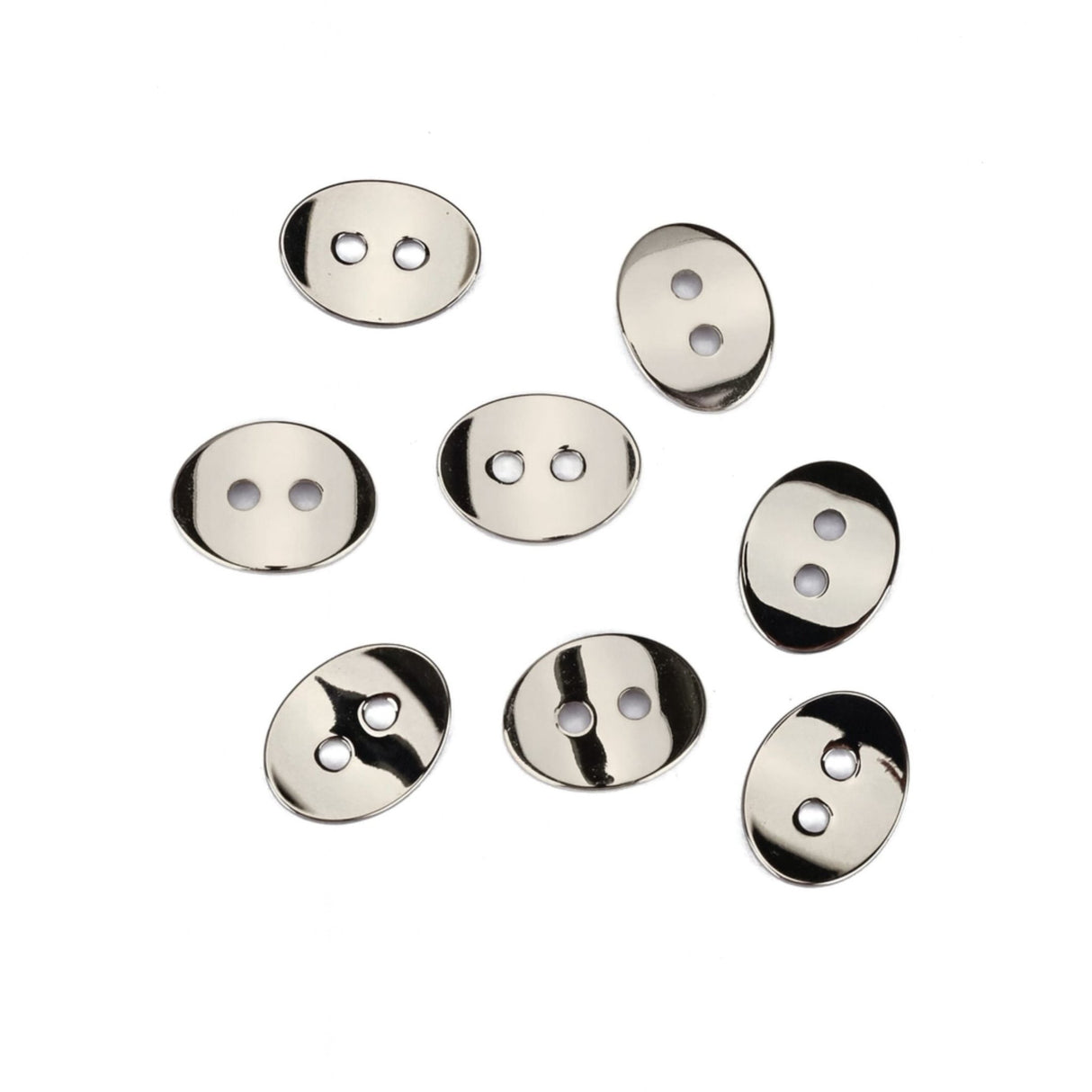 Vandfast Knap - Mørk Stål (11x14mm) - Uniq Perler - 112500