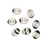 Vandfast Knap - Mørk Stål (11x14mm) - Uniq Perler - 112500