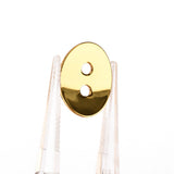 Vandfast Knappe Lås, 18K Forgyldt Stål, 11x14mm - Uniq Perler - 112499