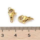 Vandfast Lås Med O - ringe - Forgyldt Stål (10x6,5mm) - Uniq Perler - 