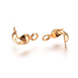 Vandfast Låsehoved - Forgyldt Stål (7,5x4mm, 10 Stk) - Uniq Perler - 115538