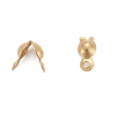 Vandfast Låsehoved - Forgyldt Stål (8x4mm, 10 Stk) - Uniq Perler - 399845