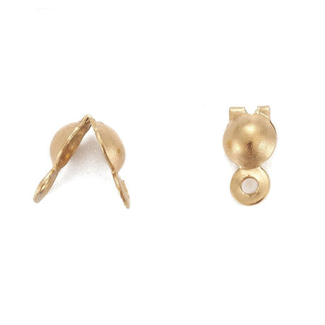 Vandfast Låsehoved - Forgyldt Stål (8x4mm, 10 Stk) - Uniq Perler - 399845