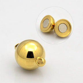Water-resistant Magnet Clasp – Gold-plated (8x12mm) - Uniq Perler - 114253
