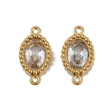 Vandfast Mellemled, 18K Forgyldt Stål, 12,5x6,5mm, 2 stk. - Uniq Perler - 113820