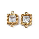 Vandfast Mellemled, 18K Forgyldt Stål, 9,5x6,5 mm, 2 stk. - Uniq Perler - 113821