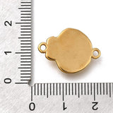 Vandfast Mellemled, Musling, 14K Forgyldt Stål, (20x15mm, 2 stk.) - Uniq Perler - 790518