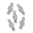 Vandfast Mellemled– Stål, harelkinformet (11,5x4,5mm) 2 stk. - Uniq Perler - 122173