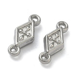 Vandfast Mellemled– Stål, harelkinformet (11,5x4,5mm) 2 stk. - Uniq Perler - 122173