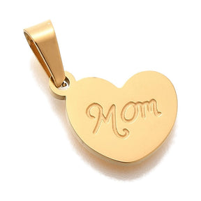 Vannfast MOM Anheng, Forgylt Stål,(13,5x10,5mm) - Uniq Perler - 114561