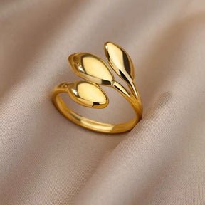 Wasserdichter und verstellbarer Ring aus Vergoldet Stahl - Uniq Perler - 115161