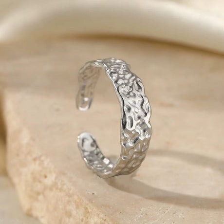 Vandfast Og Regulerbar Ring Stål - Uniq Perler - 115566