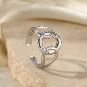 Water-resistant And Adjustable Steel Ring - Uniq Perler - 115568