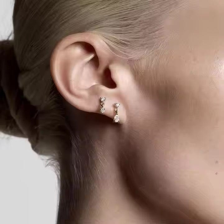 Vandfast Ørestikkere Med Zirkonia Dråbe - Uniq Perler - 113991