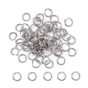 Water-resistant Jump ring/O - Rings – Open, Steel (8x1mm), 20 pcs - Uniq Perler - 115996
