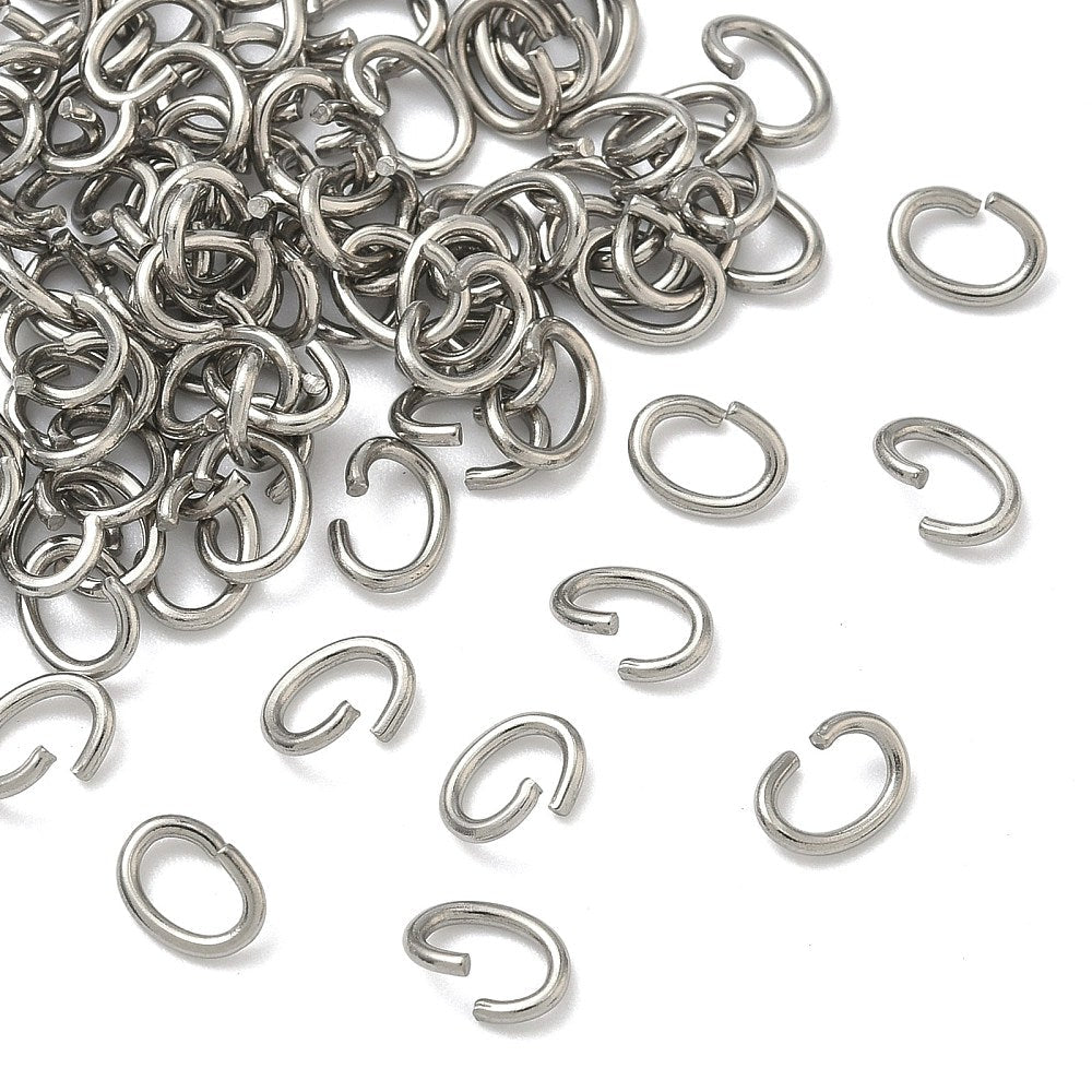 Wasserdichte Ösen/O-Ringe – Oval, Stahl (7x5x1mm), 20 Stück - Uniq Perler - 0000004904, 145388045698912942342854