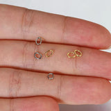 Vandfast Oval Øsken/O - Ringe – Åben, Stål (3x4x0,6mm), 20 stk - Uniq Perler - 112100