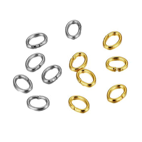 Wasserdichter ovaler Ösen/O-Ringe – offen, Stahl (3x4x0,6mm), 20 Stk - Uniq Perler - 112100