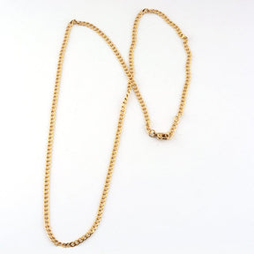 Water-resistant armor Necklace, 18K Gold-plated Steel, (60cm) - Uniq Perler - 294787