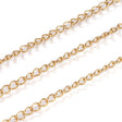 Vandfast Panser Kæde – 18K Forgyldt Stål (4x3mm, 1 meter) - Uniq Perler - 123476