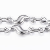 Vandfast Papirklips Kæde – Stål (11,5x3,5x2mm) - Uniq Perler - 125055