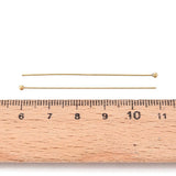 Vandfast Perlestave – 18K Forgyldt Stål (60x0,5mm) 25 stk - Uniq Perler - 116050