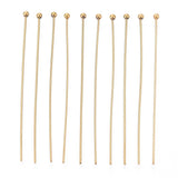 Vandfast Perlestave – 18K Forgyldt Stål (60x0,5mm) 25 stk - Uniq Perler - 116050