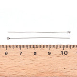 Vandfast Perlestave – Rustfrit Stål (45x0,5mm) 25 stk - Uniq Perler - 116048