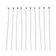 Vandfast Perlestave – Rustfrit Stål (50x0,5mm) 25 stk - Uniq Perler - 116047
